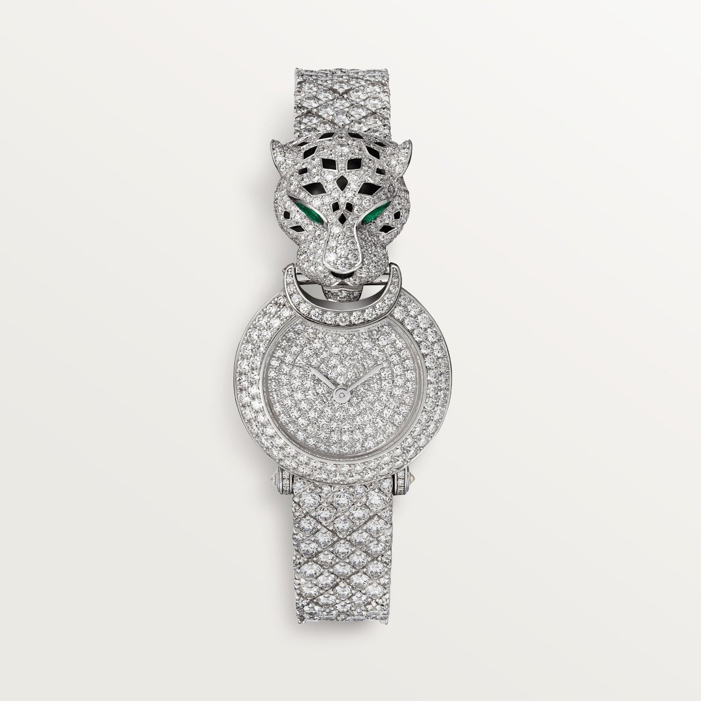 Cartier Panthére De Cartier White Gold Diamond (Small Model) 23 MM - White Gold Diamond Bracelet - White Gold Diamond Bezel - White Gold Diamond Dial - HPI01425