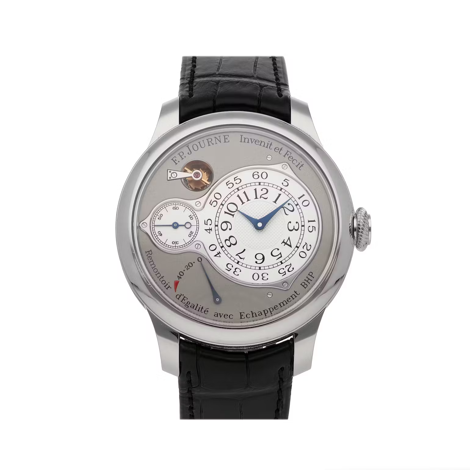 F.P. Journe Classique Chronomertre Optimum Platinum 42 MM - Black Leather Strap - Silver Dial - CO PT 42 A SI