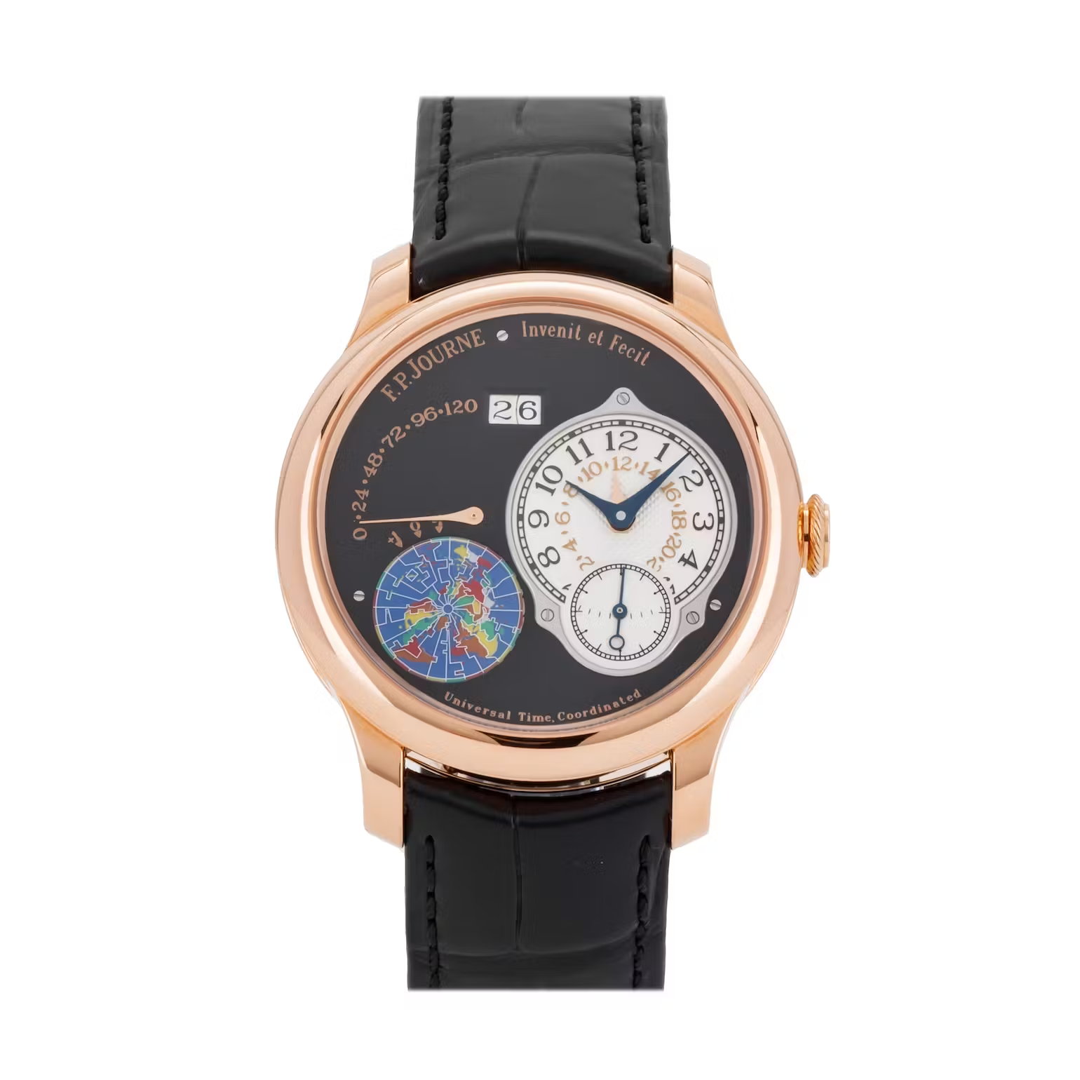F.P. Journe Classique Octa UTC Boutique Edition Rose Gold 40 MM - Black Leather Strap - Black Dial - UTC G 40 A BL
