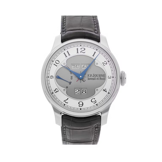 F.P. Journe Classique Octa Quantieme Perpetuel Platinum 40 MM - Grey Leather Strap - Silver Dial - QP PT 40 A SI