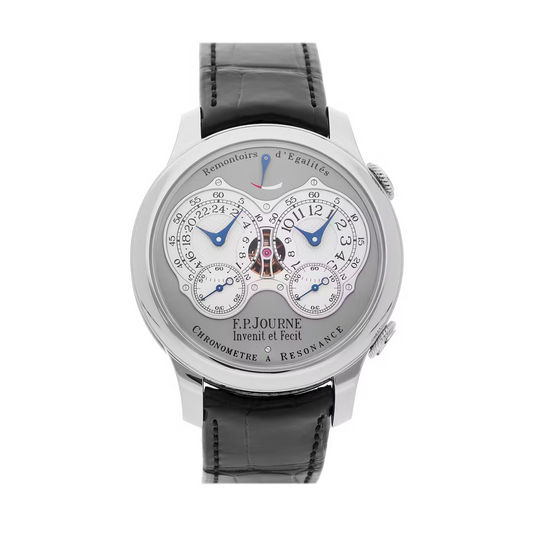 F.P. Journe Classique Chronometre Resonance Quatre Platinum 42 MM - Black Leather Strap - Silver Dial - RQ PT 42 A SI