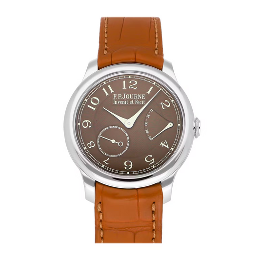 F.P. Journe Classique Chronometre Souverain Platinum 40 MM - Orange Leather Strap - Brown Dial - CSH PT 40 A BR