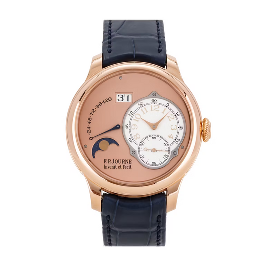 F.P. Journe Classique Octa Lune Rose Gold 42 MM - Blue Leather Strap - Rose Dial - L G 42 A RG