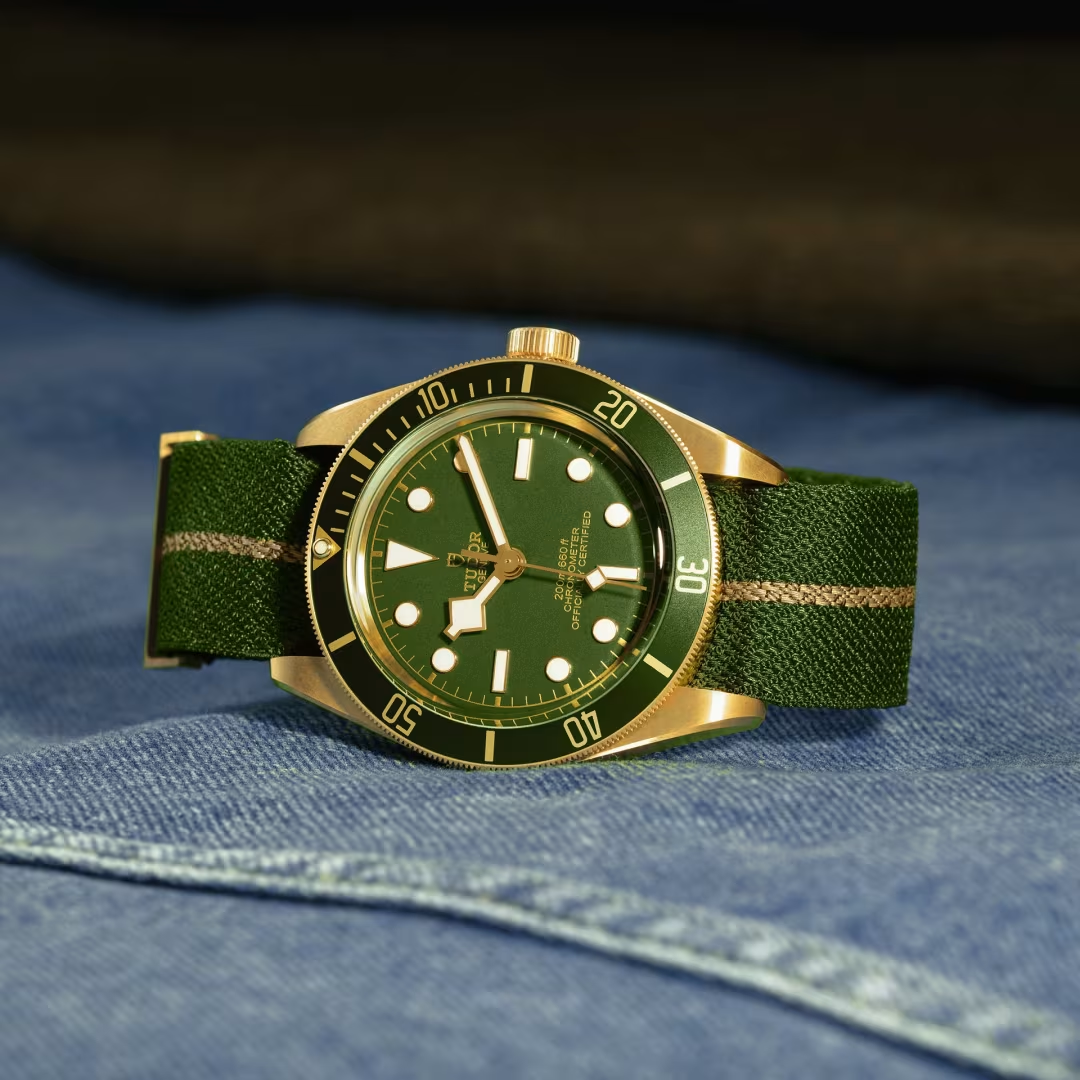 Tudor Black Bay 58 18K - 39 MM - 18k Yellow Gold - Green Dial - M79018V-0001