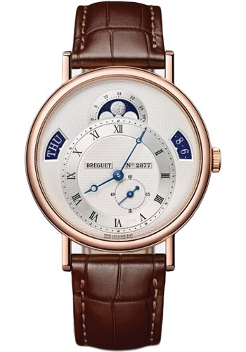 Breguet Classique Rose Gold 39 MM - Brown Leather Strap - Gold Dial - 7337BR/12/9VU