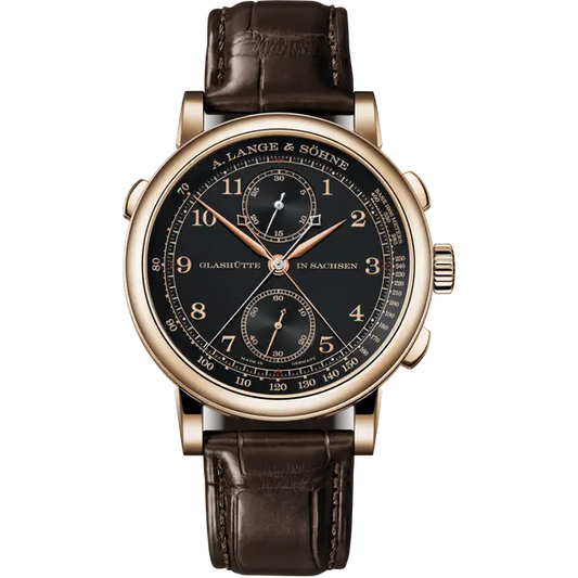 A.Lange & Söhne Rattrapante - Chronograph .- 41.2 MM - Yellow Gold - Black Dial - 425.05