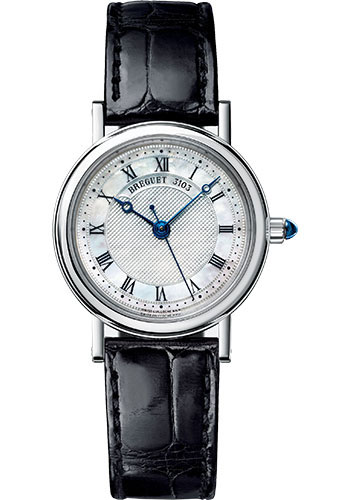 Breguet Classique White Gold 30 MM - Black Leather Strap - Mother of Pearl Dial - 8067BB/52/964