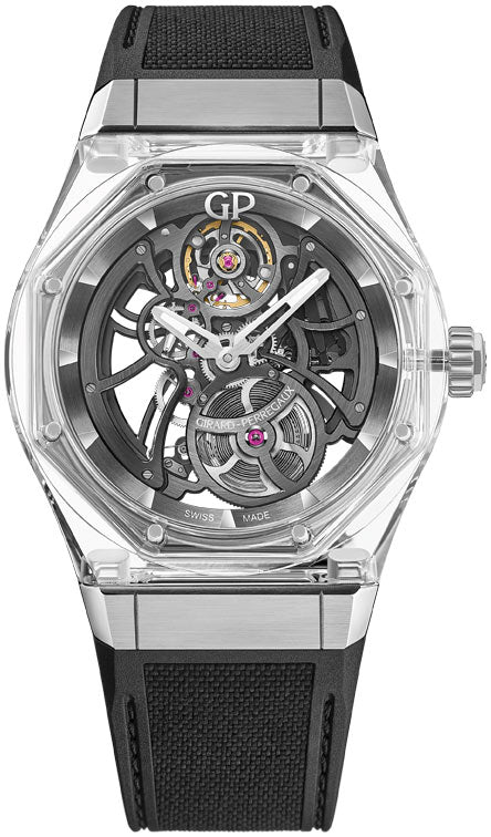 Girard-Perregaux Laureato Titanium 44 MM - Black Rubber Strap- Skeleton Dial - 81071-43-231-FB6A