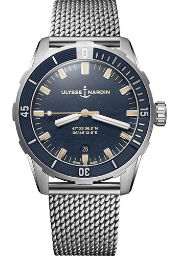 Ulysse Nardin Diver Stainless Steel 42 MM - Steel Bracelet - Blue Dial - 8163-175-7MIL/93