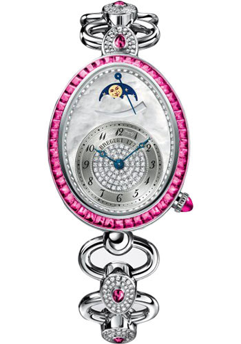 Breguet Reine de Naples White Gold 30.45 MM - Metal Bracelet - Diamond Bezel - Mother-Of-Pearl Dial - 8909BB/5D/J21/RRRR