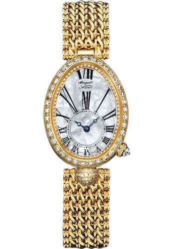 Breguet Reine de Naples Yellow Gold 24.95 MM - Yellow Gold Chain Bracelet - Diamond Bezel - Mother-Of-Pearl Dial - 8928BA/51/J20/DD00