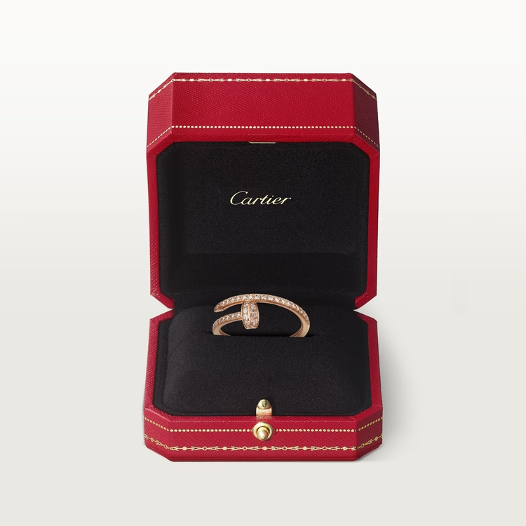 Cartier Juste Un Clou Ring - Rose Gold - Diamonds - B4231400