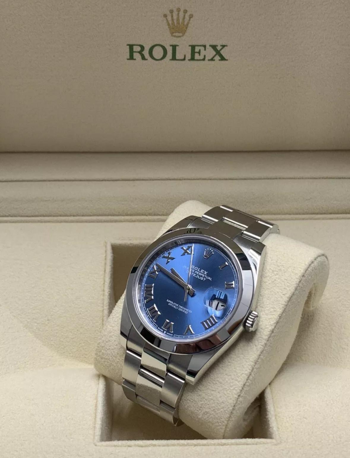 126300 41mm Oyster Blue Roman Brand New 2024 Complete Set $9,500