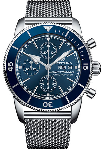 Breitling Superocean Heritage Stainless Steel 44 MM - Stainless Steel Bracelet - Blue Dial - A13313161C1A1