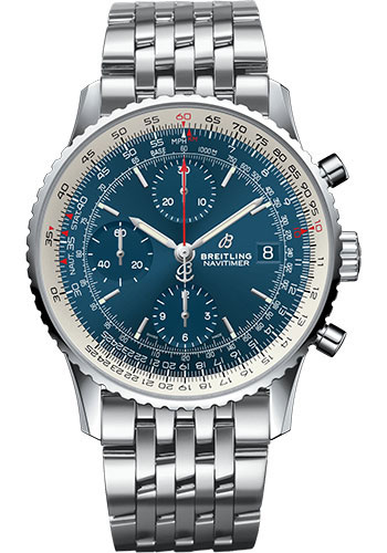 Breitling Navitimer Stainless Steel 41 MM - Stainless Steel Bracelet - Aurora Blue Dial - A13324121C1A1