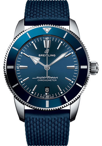 Breitling Superocean Heritage Stainless Steel 44 MM - Blue Rubber Strap - Blue Dial - AB2030161C1S1