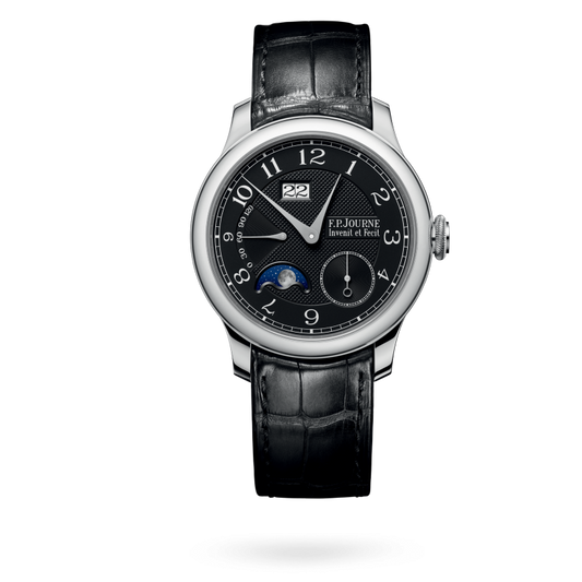 F.P. Journe Automatique Lune Black Label Platinum 40 MM - Black Leather Strap - Black Dial - Automatique Lune Black Label