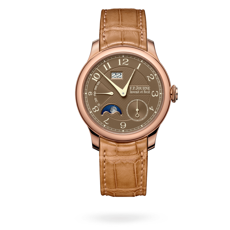 F.P. Journe Classique Automatique Lune Havana Rose Gold 40 MM - Brown Leather Strap - Silver Brown Dial - Automatique Lune Havana