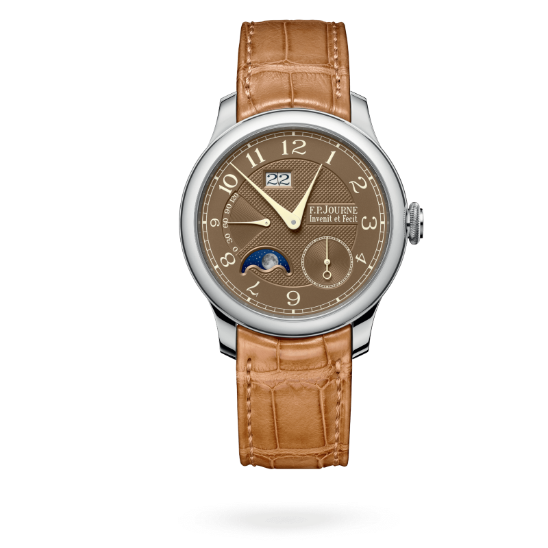 F.P. Journe Classique Automatique Lune Havana Platinum 40 MM - Brown Leather Strap - Silver Brown Dial - Automatique Lune Havana