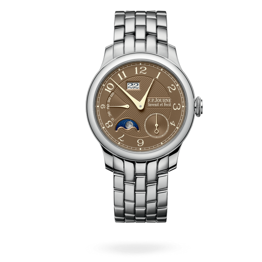 F.P. Journe Classique Automatique Lune Havana Platinum 40 MM - Platinum Bracelet - Silver Brown Dial - Automatique Lune Havana