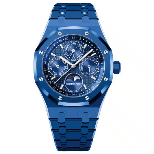 Audemars Piguet - Royal Oak - Perpetual Calendar and Moonphase - 41 MM - Blue Ceramic - 26579CS.OO.1225CS.01