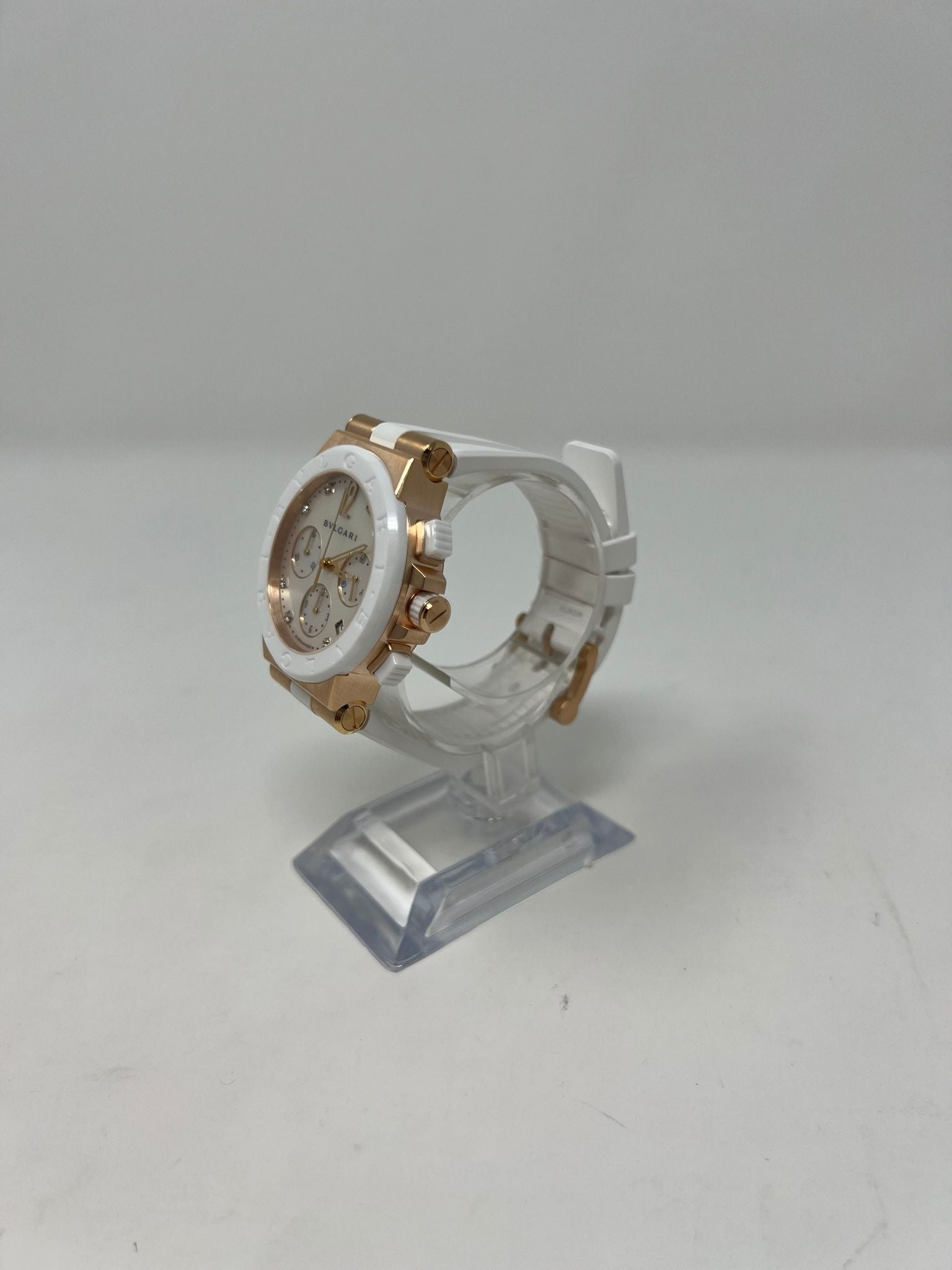 Bvlgari Diagono Chronograph - 37 MM - Rose Gold - Mother of Pearl Dial - 101994