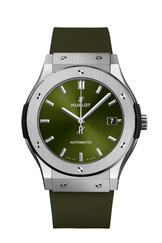 Hublot Classic Fusion Titanium Green 45 MM - Green Rubber Strap - Green Dial - 511.NX.8970.RX