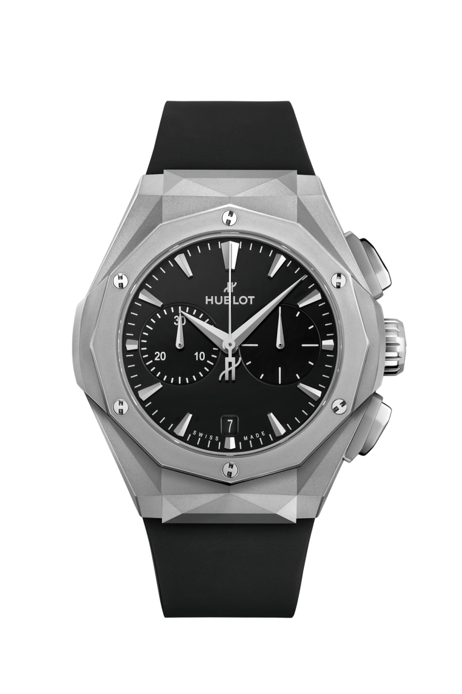 Hublot Classic Fusion Chronograph Orlinski Titanium 41 MM - Black Rubber Strap - Polished Black Dial - 549.NI.1270.RX.ORL23