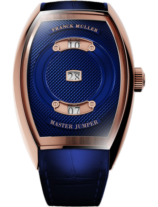 Franck Muller Curvex CV Master Jumper - 40 MM - 18k Rose Gold - Blue Dial - CX38MJ5N5NBRBL