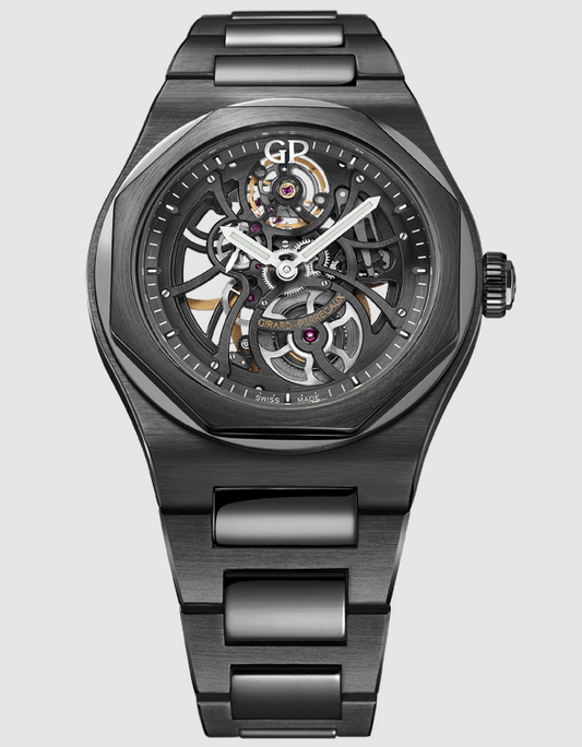 Girard-Perregaux Laureato Black Ceramic 42 MM - Black Ceramic Bracelet - Skeleton Dial - 81015-32-001-32A