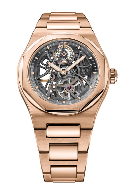 Girard-Perregaux Laureato Pink Gold 42 MM - Pink Gold Bracelet - Skeleton Dial - 81015-52-002-52A