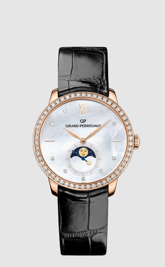 Girard-Perregaux 1966 Moon Phases - 36 MM - Rose Gold - Diamond Bezel - Mother of Pearl Dial - 49524D52A751-CK6A