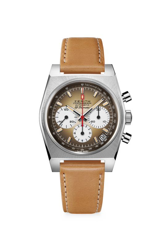 Zenith CHRONOMASTER Revival El Primero A385 - 37 MM - Stainless Steel - Brown Dial - 03.A384.400/385.C855