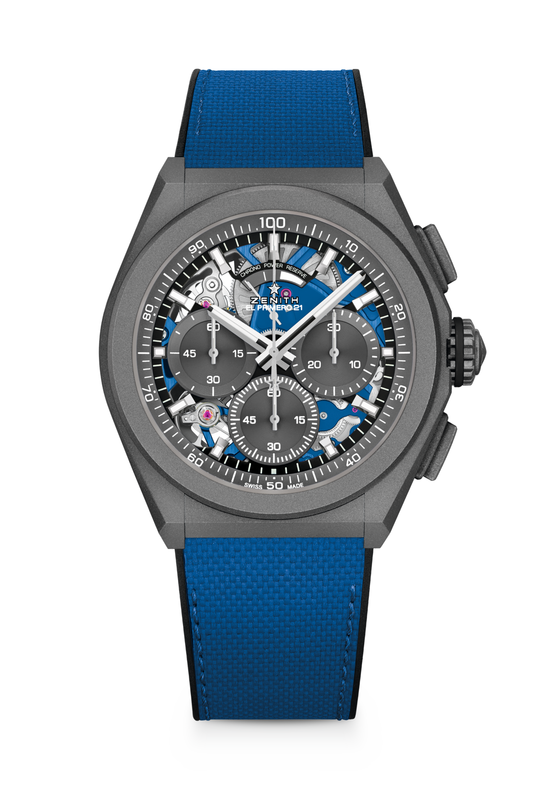 Zenith DEFY 21 ULTRABLUE - 44 MM - Titanium - Openworked Dial - 97.9001.9004/81.R946