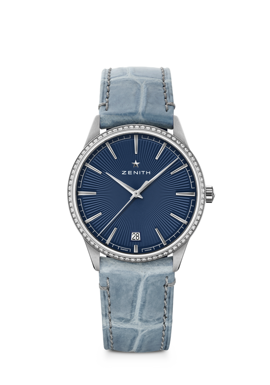 Zenith ELITE Classic - 36 MM - Stainless Steel - Diamond Bezel - Blue Dial - 16.3200.670/02.C832