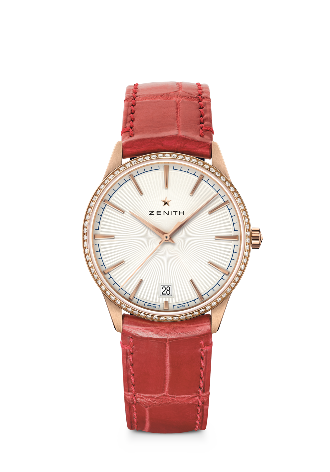 Zenith ELITE Classic - 36 MM - Rose Gold - Diamond Bezel - Silver Dial - 22.3200.670/01.C831