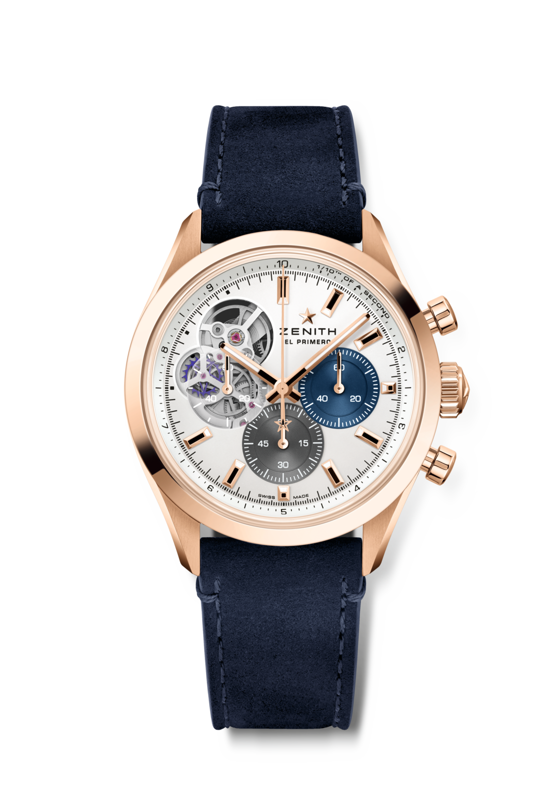 Zenith CHRONOMASTER Open - 39.5 MM -  Rose Gold - White Dial - 18.3300.3604/69.C922