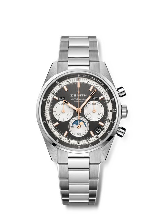 Zenith CHRONOMASTER Original - 38 MM -  Stainless Steel - Grey Dial - 03.3400.3610/39.M3200