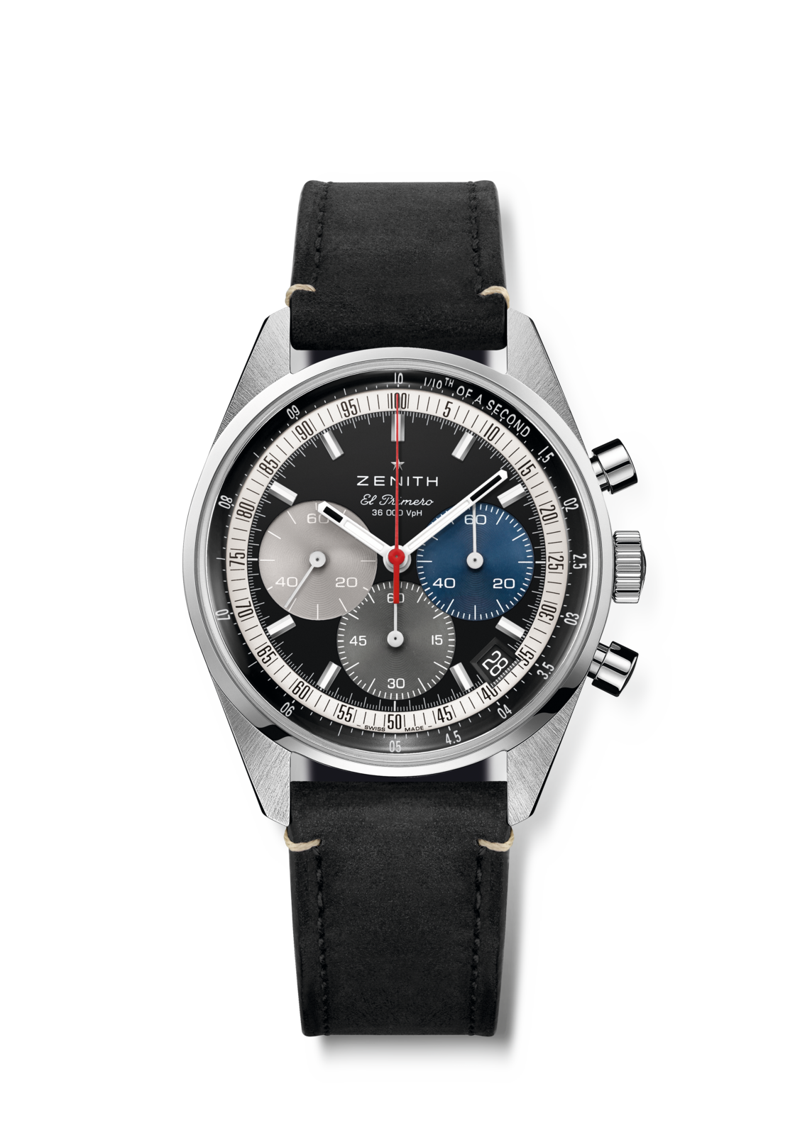 Zenith CHRONOMASTER Original - 38 MM -  Stainless Steel - Black Dial - 03.3200.3600/22.C908