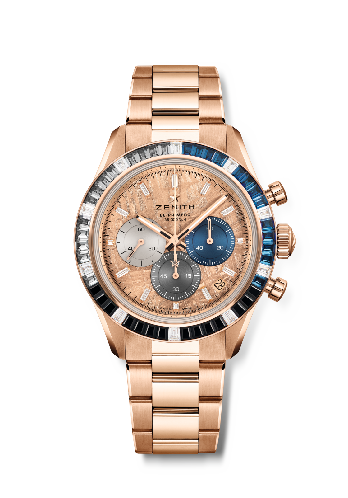 Zenith CHRONOMASTER Sport - 41 MM -  Rose Gold - Sapphire Bezel - Meteorite Diamond Dial - 22.3100.3600/69.M3100