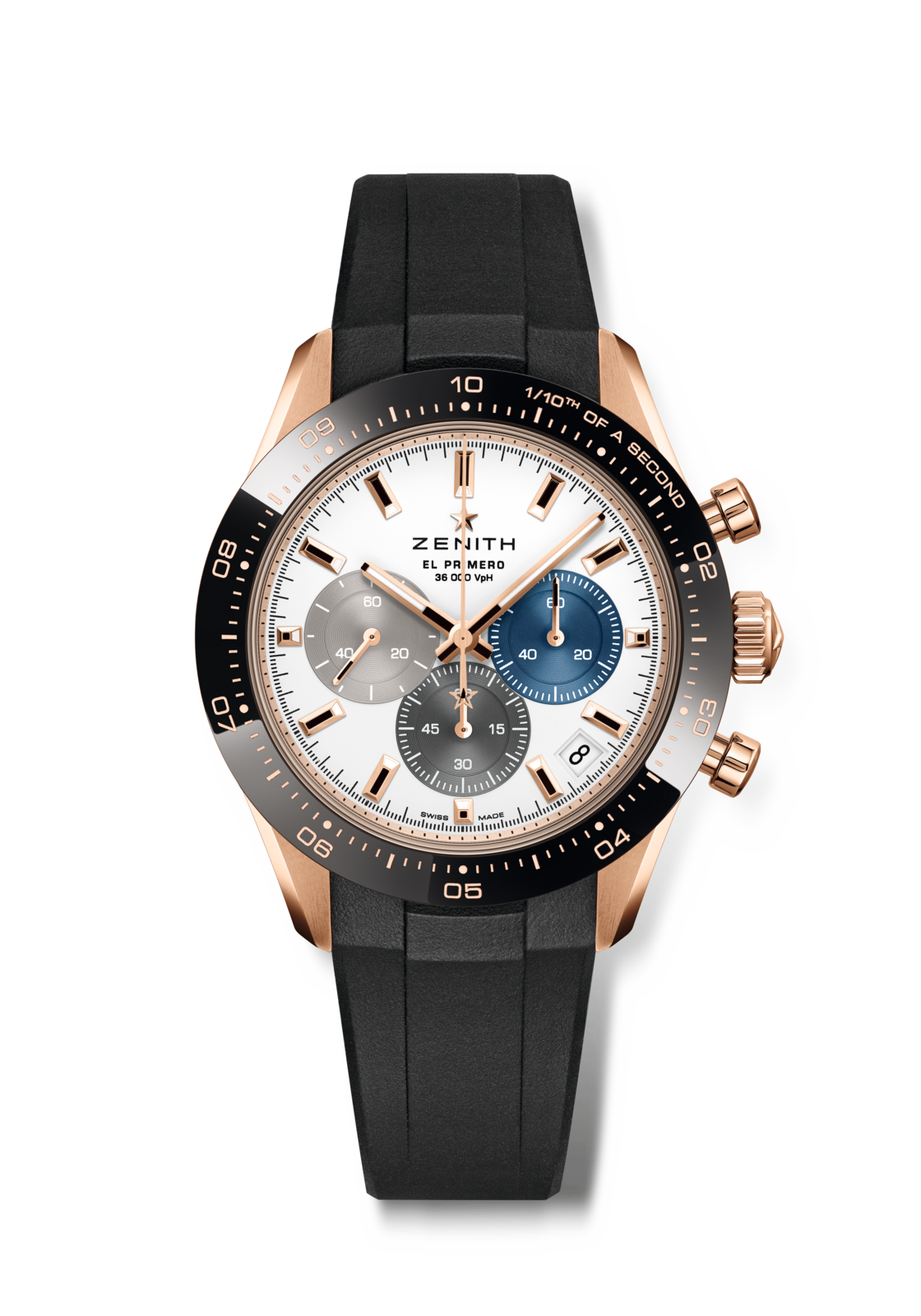 Zenith CHRONOMASTER Sport - 41 MM -  Rose Gold - Ceramic Bezel - White Dial - 18.3100.3600/69.R951