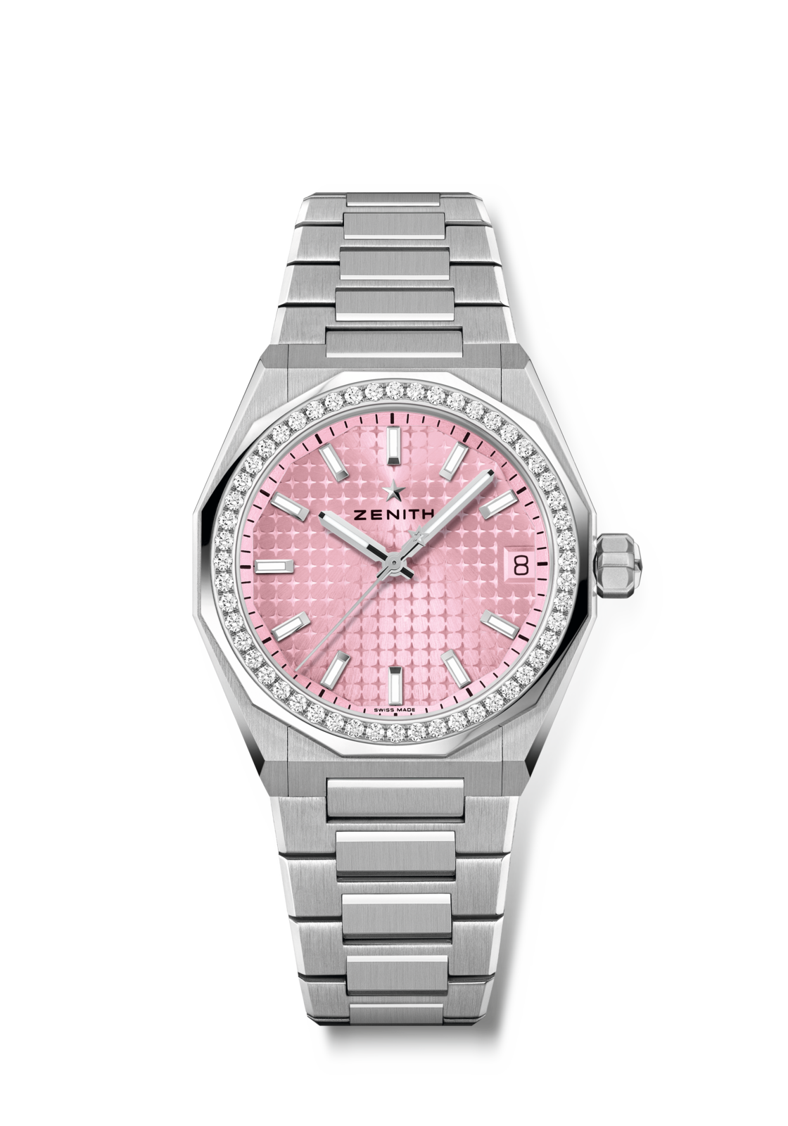 Zenith DEFY Skyline 36 - 36 MM - Stainless Steel - Diamond Bezel - Pink Dial - 16.9400.670/18.I001