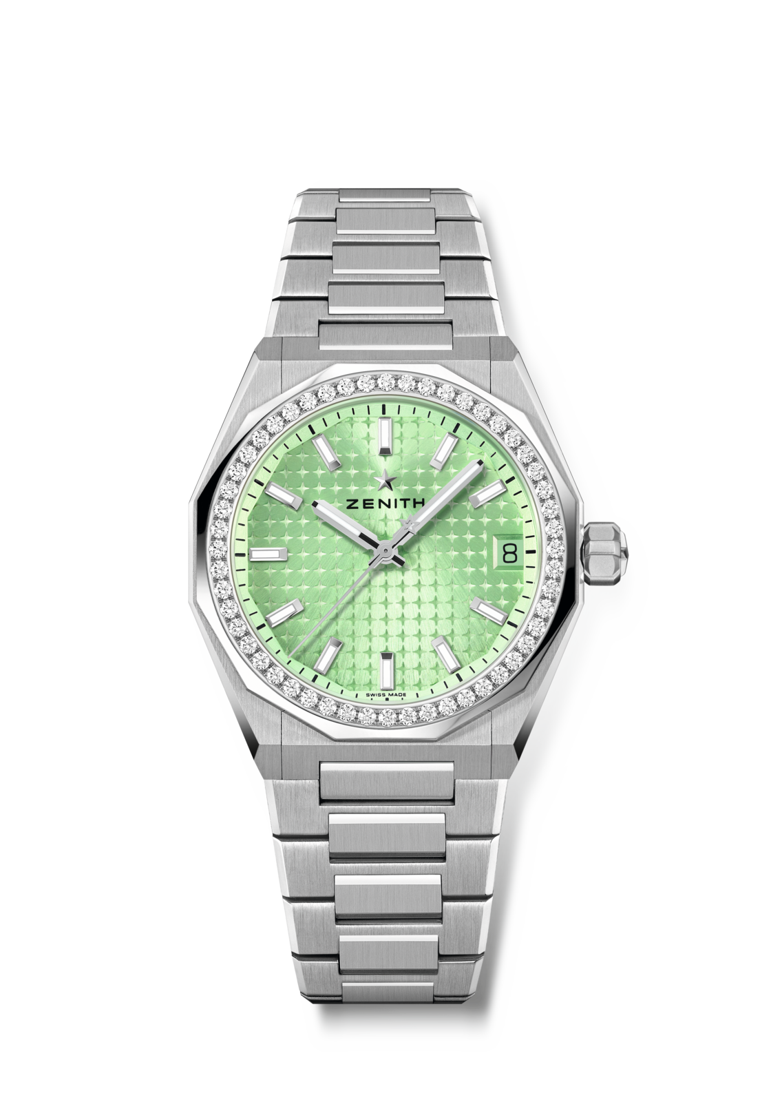 Zenith DEFY Skyline 36 - 36 MM - Stainless Steel - Diamond Bezel - Green Dial - 16.9400.670/61.I001