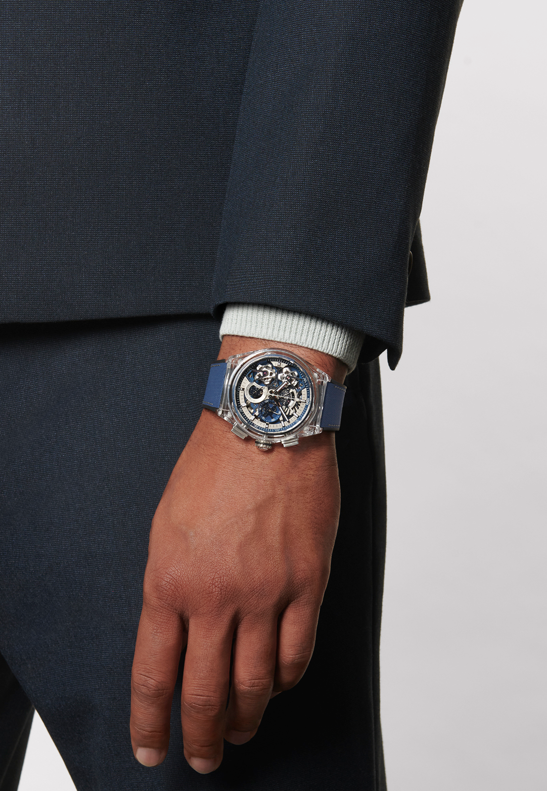 Zenith DEFY Double Tourbillon - 46 MM -  Sapphire - Open Dial - 04.9000.9020/00.R920