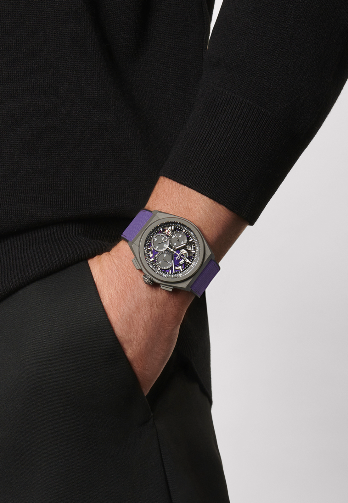 Zenith DEFY 21 ULTRAVIOLET - 44 MM - Titanium - Openworked Dial - 97.9001.9004/80.R922