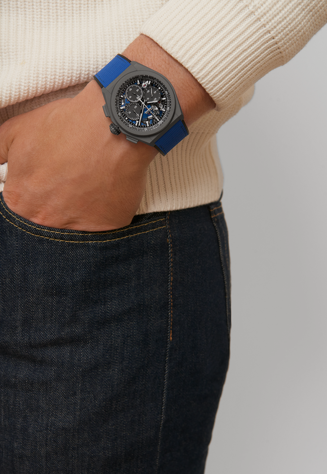 Zenith DEFY 21 ULTRABLUE - 44 MM - Titanium - Openworked Dial - 97.9001.9004/81.R946