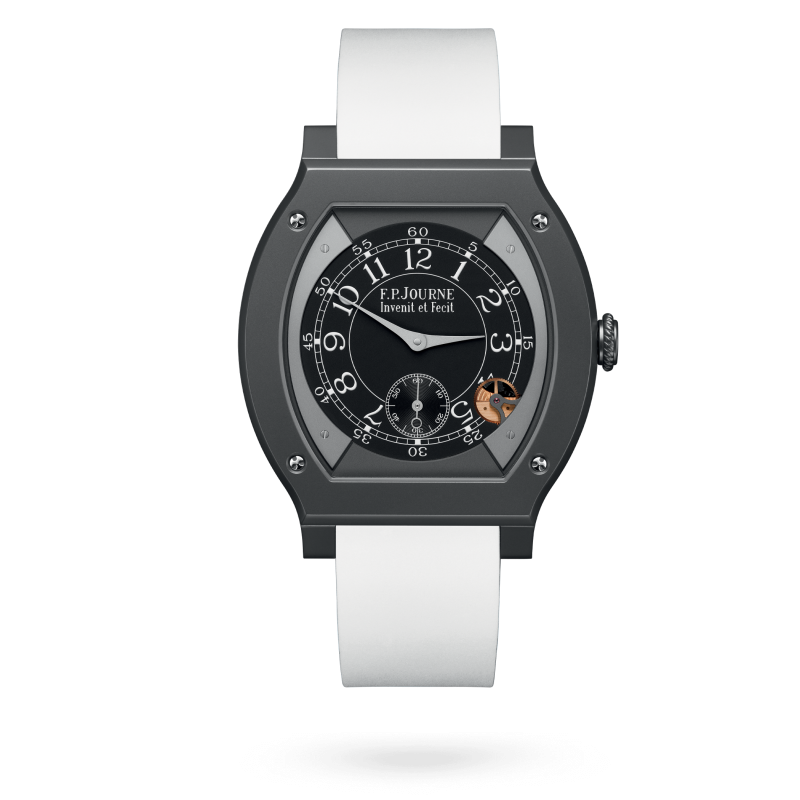 F.P. Journe Élégante Titalyt® 48 x 40 MM - White Rubber Strap - Black Dial - Élégante Titalyt®