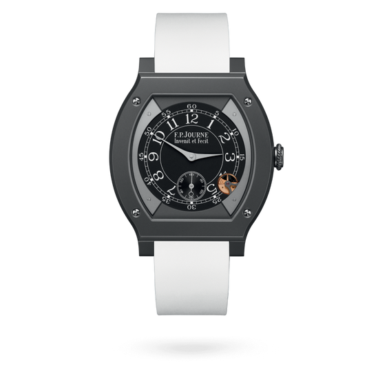 F.P. Journe Élégante Titalyt® 48 x 40 MM - White Rubber Strap - Black Dial - Élégante Titalyt®