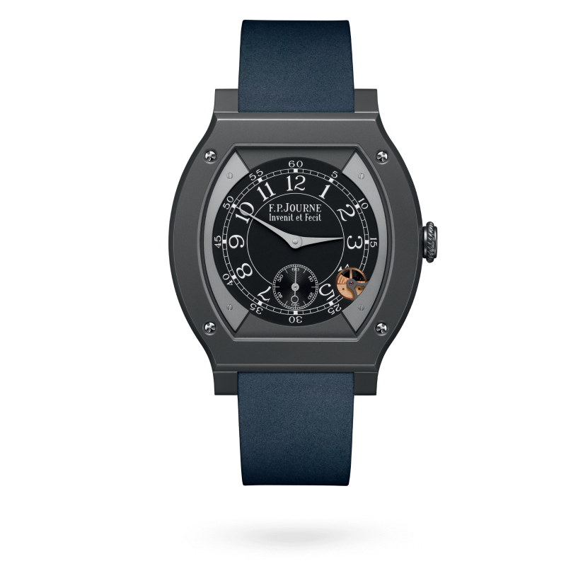 F.P. Journe Élégante Titalyt® 48 x 40 MM - Blue Rubber Strap - Black Dial - Élégante Titalyt®