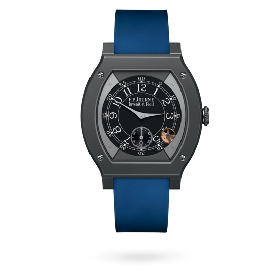 F.P. Journe Élégante Titalyt® 48 x 40 MM - Blue Rubber Strap - Black Dial - Élégante Titalyt®